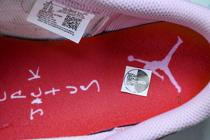 Travis Scott × AJ1 Low "Shy Pink" IQ7604-101