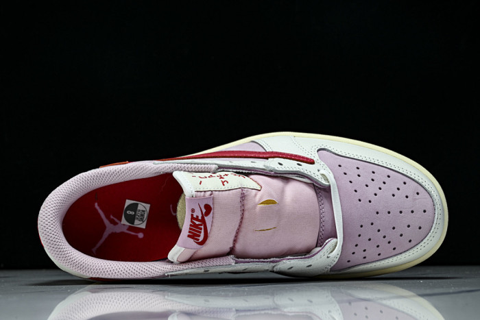Travis Scott × AJ1 Low "Shy Pink" IQ7604-101