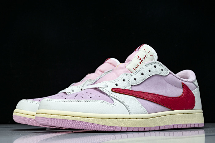 Travis Scott × AJ1 Low "Shy Pink" IQ7604-101