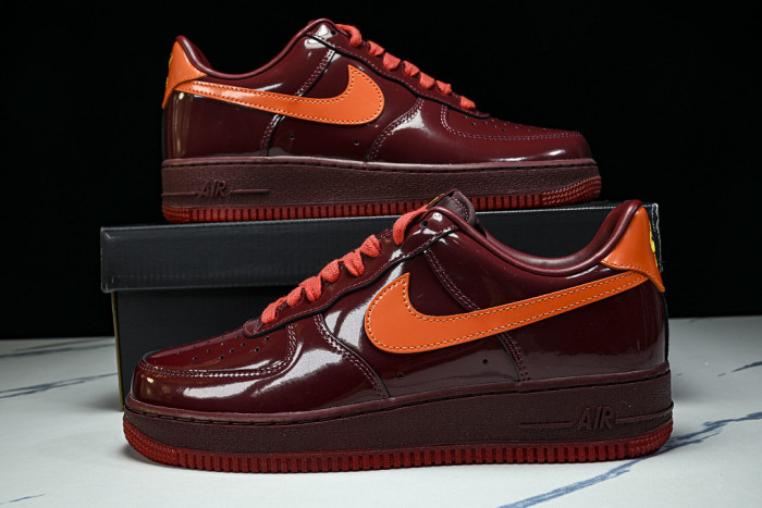 Nike Air Force 1 Low Patent Leather Dark Team Red IO4489-601