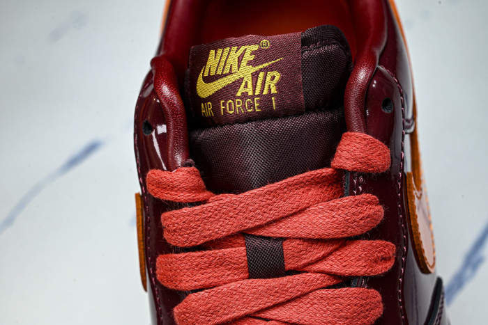 Nike Air Force 1 Low Patent Leather Dark Team Red IO4489-601
